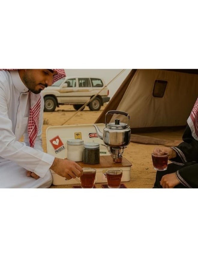 CAMPING FAMILY A fully-purpose iron tea box suitable for trips and vacations - Image 5